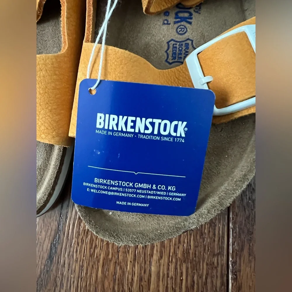 Birkenstock Arizona Soft Footbed Sandals with White Buckles - Narrow Fit - Picture 3 of 13